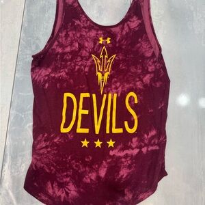 Under Armour Maroon and Yellow Tank Top
